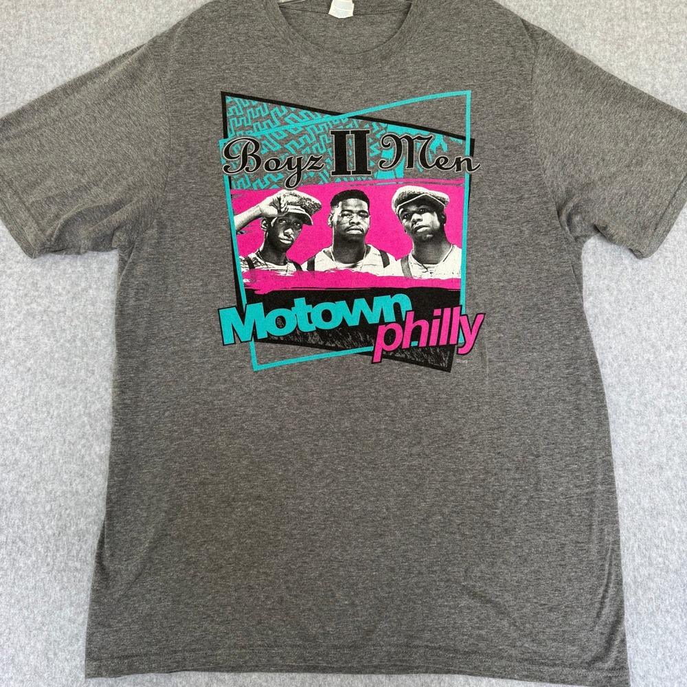 Boyz II Men Motownphilly Graphic T Shirt Unisex XL 90s R&B Retro Gray Tee